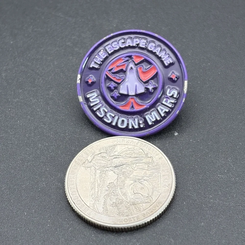 The Escape Game Mission Mars Rocket Ship Lapel Hat Pin‎